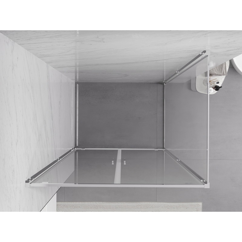Mexen Exo-BR Duo cabine de duche basculante 100 x 95 cm, transparente, cromado - 8182-100-095-01-00