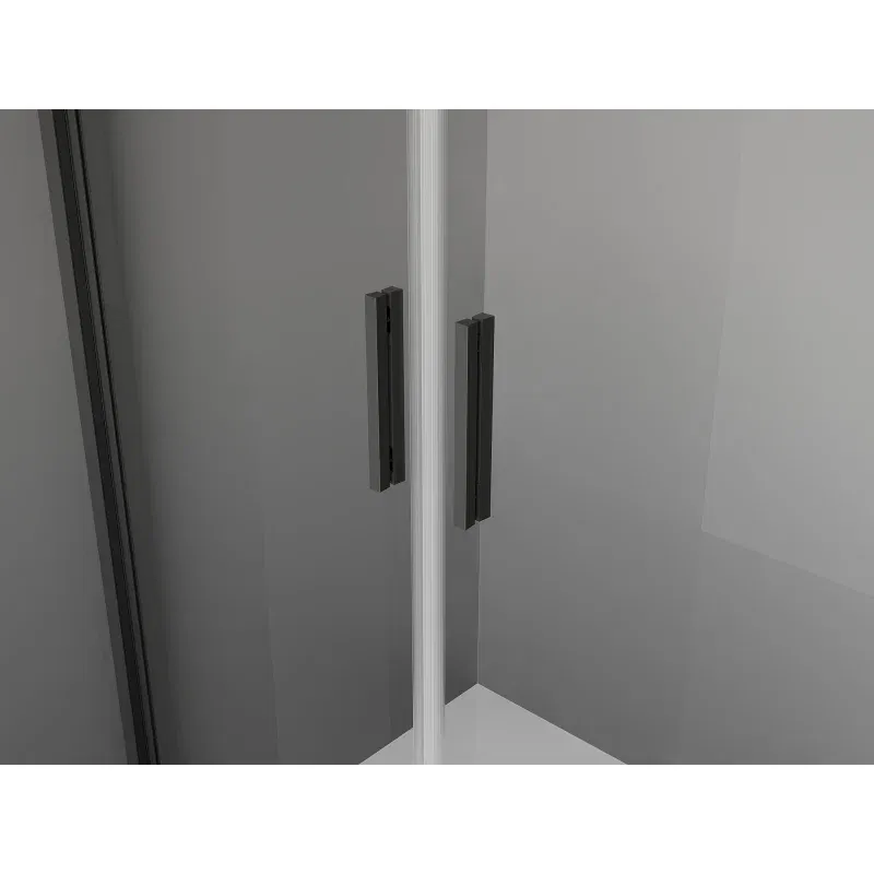 Mexen Exo Duschkabine schwenkbar 100 x 100 cm, transparent, schwarz - 8182-100-100-70-00