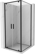 Mexen Exo-BR Duo cabine de douche pivotante 100 x 100 cm, transparent, noir - 8182-100-100-70-00
