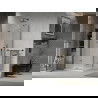 Mexen Lima faltbare Duschkabine 100 x 100 cm, transparent, schwarz + Flat Duschwanne, weiß - 856-100-100-70-00-4010B