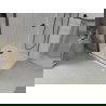 Mexen Lima faltbare Duschkabine 100 x 100 cm, transparent, schwarz + Flat Duschwanne, weiß - 856-100-100-70-00-4010B