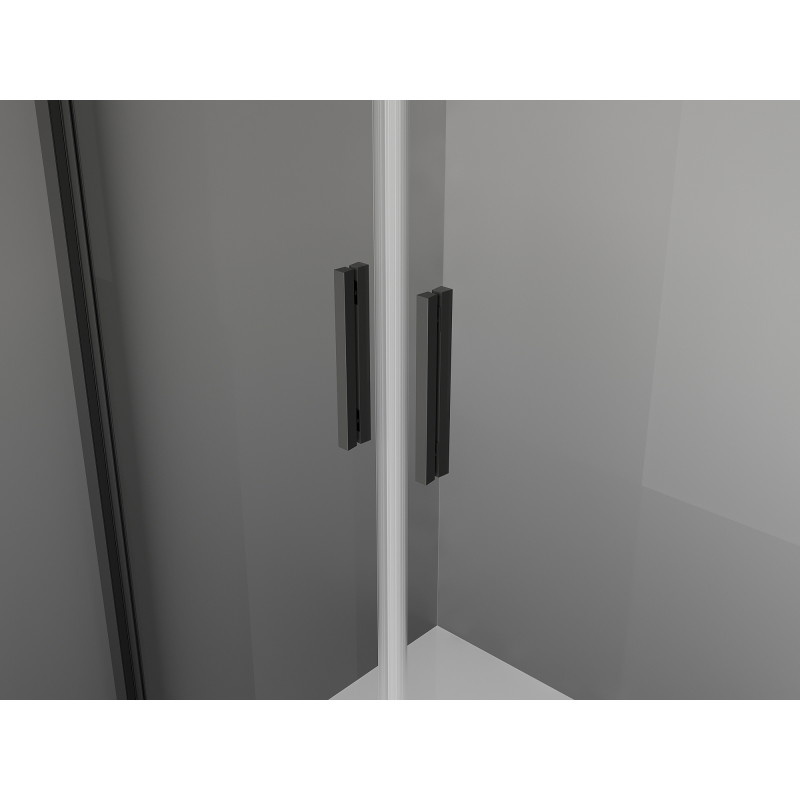 Mexen Exo Pregibna tuš kabina 70 x 85 cm, prosojna, črna - 8182-070-085-70-00