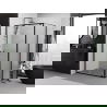 Mexen Exo Duschkabine pendelnd 90 x 85 cm, transparent, schwarz - 8182-090-085-70-00