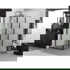 Mexen Exo Duschecke, Schiebetür 95 x 95 cm, transparent, schwarz - 8151-095-095-70-00