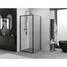 Mexen Exo-S συρόμενη καμπίνα ντους 95 x 95 cm, διάφανο, μαύρο - 8151-095-095-70-00