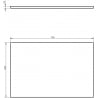 Mexen Uni plateau de meuble 70 cm, blanc brillant - 91AXX-0704-464-18-00