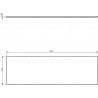 Mexen Uni Waschtischplatte 150 cm, weißer Glanz - 91AXX-1504-464-18-00