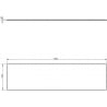 Mexen Uni plateau de meuble 180 cm, blanc brillant - 91AXX-1804-464-18-00