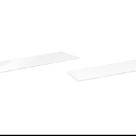 Mexen Uni Stee fir d'Kommoud 200 cm, wäiss Glanz - 91AXX-2004-464-18-00