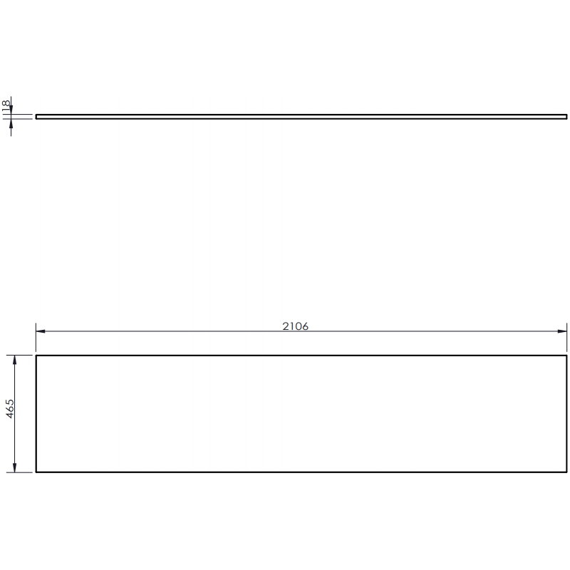 Mexen Uni Kommodestafel 210 cm, wäiss Glanz - 91AXX-2104-464-18-00