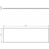 Mexen Uni kapi pealne ete 150 cm, valge matt - 91AXX-1504-464-18-01