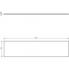 Mexen Uni kappide pealmine plaat 190 cm, valge matt - 91AXX-1904-464-18-01