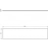 Mexen Uni blat naszafkowy 200 cm, biały mat - 91AXX-2004-464-18-01