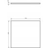 Mexen Uni kappplaadi 50 cm, hall matt - 91AXX-0504-464-18-62