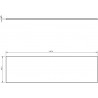Mexen Uni kappiplaat 160 cm, hall matt - 91AXX-1604-464-18-62