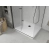 Mexen Lima opvouwbare douchecabine 120 x 90 cm, transparant, zwart + Flat douchebak, wit - 856-120-090-70-00-4010B