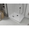 Mexen Lima opvouwbare douchecabine 120 x 90 cm, transparant, zwart + Flat douchebak, wit - 856-120-090-70-00-4010B