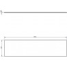 Mexen Uni kapipealne plaat 180 cm, grafiit matt - 91AXX-1804-464-18-66