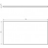 Mexen Uni kraanikaape plaat 90 cm, must läikiv - 91AXX-0904-464-18-70