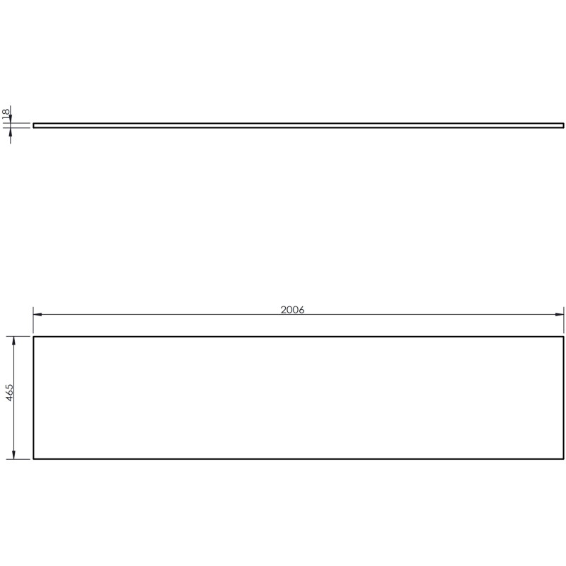 Mexen Uni kapilaua 200 cm, must matt - 91AXX-2004-464-18-71