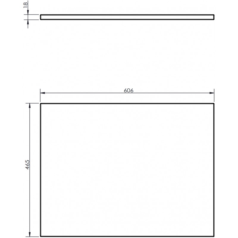 Mexen Uni Επιφάνεια ντουλαπιού 60 cm, δρυς - 91AXX-0604-464-18-81