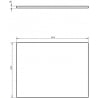 Blat d'appoint Mexen Uni 60 cm, chêne - 91AXX-0604-464-18-81
