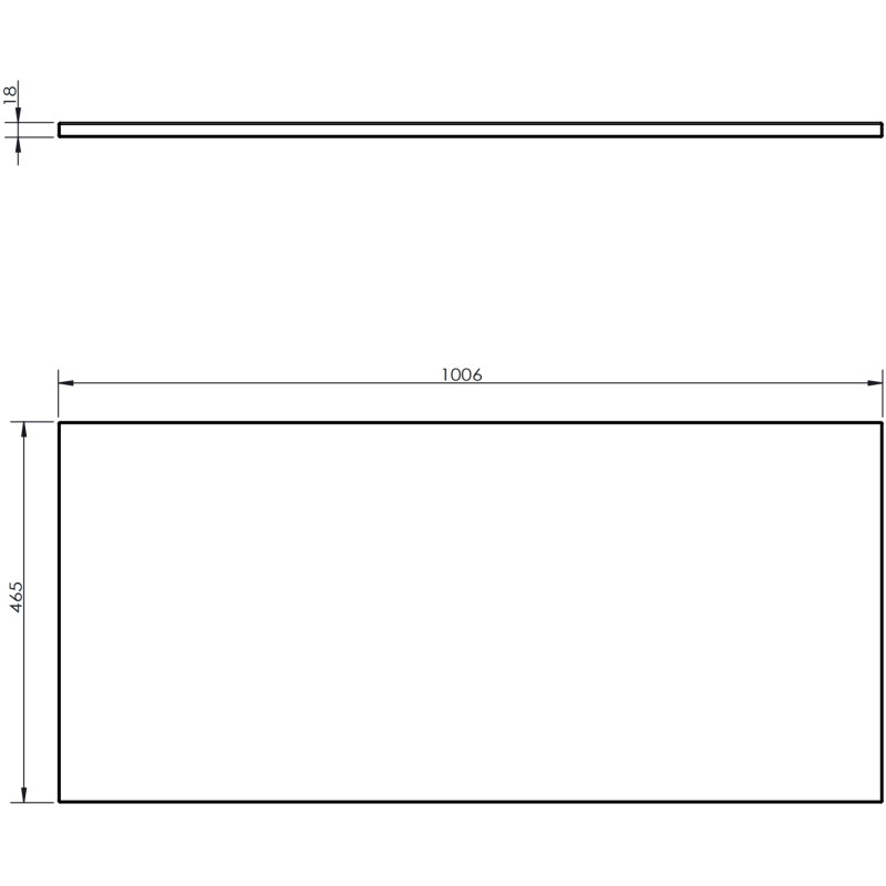 Mexen Uni kapik 100 cm, tamm - 91AXX-1004-464-18-81