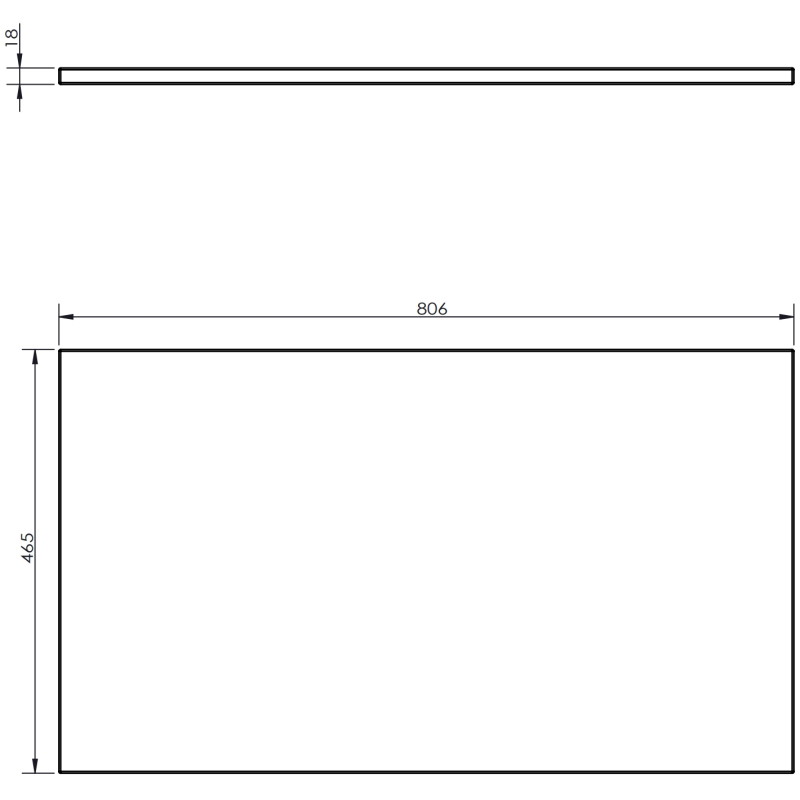 Mexen Uni kapinaplaat 80 cm, pähkel - 91AXX-0804-464-18-86