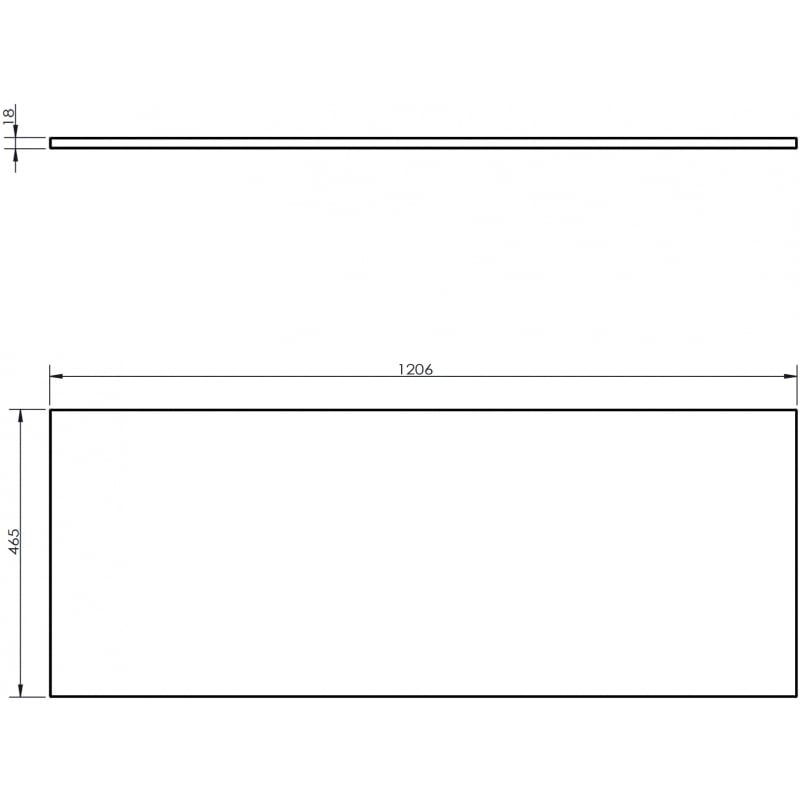 Mexen Uni blat naszafkowy 120 cm, orzech - 91AXX-1204-464-18-86
