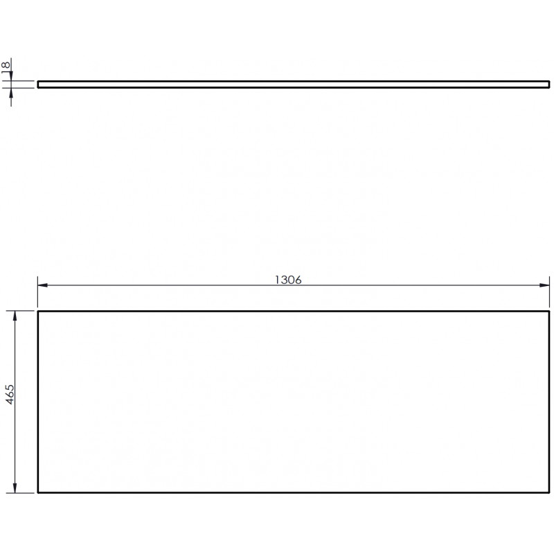 Mexen Uni blat naszafkowy 130 cm, orzech - 91AXX-1304-464-18-86