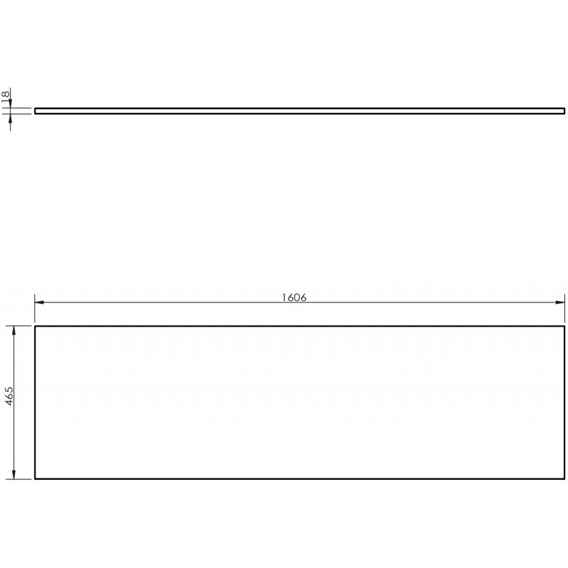 Mexen Uni planche de meuble 160 cm, noyer - 91AXX-1604-464-18-86
