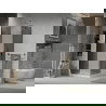 Mexen Lima Faltdusche 70 x 70 cm, Graphit, Chrom + Flat Duschwanne, Weiß - 856-070-070-01-40-4010