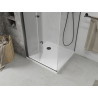 Mexen Lima kokkupandav dušinurk 70 x 70 cm, läbipaistev, must + Flat dušialus, valge - 856-070-070-70-00-4010B