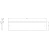 Mexen Orio Front für Badezimmerschrankschrank 90 x 20 cm, Schwarz Matt - 91A10-0900-235-1-71