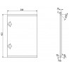 Mexen Orio frontale per corpo mobiletto da bagno 30 x 43,5 cm, bianco lucido - 91A11-0300-470-1-00