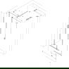 Paroi de douche coulissante Mexen Velar Walk-in 120 x 200 cm, transparent 8 mm, or - 871-120-000-03-50
