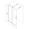 Mexen Velar paroi de douche coulissante Walk-in 120 x 200 cm, transparent 8 mm, noir - 871-120-000-03-70