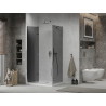 Mexen Lima kokkupandav dušikabiin 70 x 110 cm, grafiit, kroom + Flat alus, valge - 856-070-110-01-40-4010