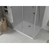 Mexen Lima kokkupandav dušikabiin 70 x 110 cm, grafiit, kroom + Flat alus, valge - 856-070-110-01-40-4010