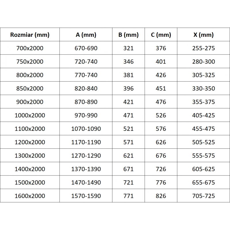 Mexen Velar Schiebeduschelement Walk-in 70 x 200 cm, transparent 8 mm, gebürsteter Nickel - 871-070-000-03-97