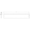 Mexen Rivel Front geriffelt für den Korpus des Badezimmerschranks 120 x 20 cm, weiß matt - 91A20-1200-235-1-01