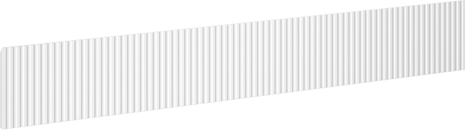Mexen Rivel prednji dio rebrast za kućište kupaonskog ormarića 140 x 20 cm, bijeli mat - 91A20-1400-235-1-01