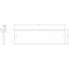 Mexen Rivel façade avant rainurée pour meuble de salle de bain 70 x 20 cm, gris mat - 91A20-0700-235-1-62