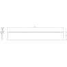 Mexen Rivel Front für den Korpus des Badezimmerschranks 140 x 20 cm, Graphit Matt - 91A20-1400-235-1-66