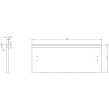 Mexen Rivel front ryflowany do korpusu szafki łazienkowej 50 x 20 cm, czarny mat - 91A20-0500-235-1-71