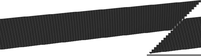 Mexen Rivel frente ranurado para el cuerpo del gabinete de baño 140 x 20 cm, negro mate - 91A20-1400-235-1-71