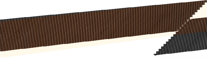 Mexen Rivel façade rainurée pour le corps du meuble de salle de bain 160 x 20 cm, noyer - 91A20-1600-235-1-86