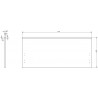 Mexen Rivel front ryflowany do korpusu szafki łazienkowej 100 x 43,5 cm, biały mat - 91A20-1000-470-1-01