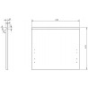 Mexen Rivel kapi esipaneel vannitoakapi korpusele 50 x 43,5 cm, hall matt - 91A20-0500-470-1-62