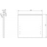 Mexen Rivel Front gerillt für Korpus des Badezimmerschranks 45 x 43,5 cm, Eiche - 91A20-0450-470-1-81